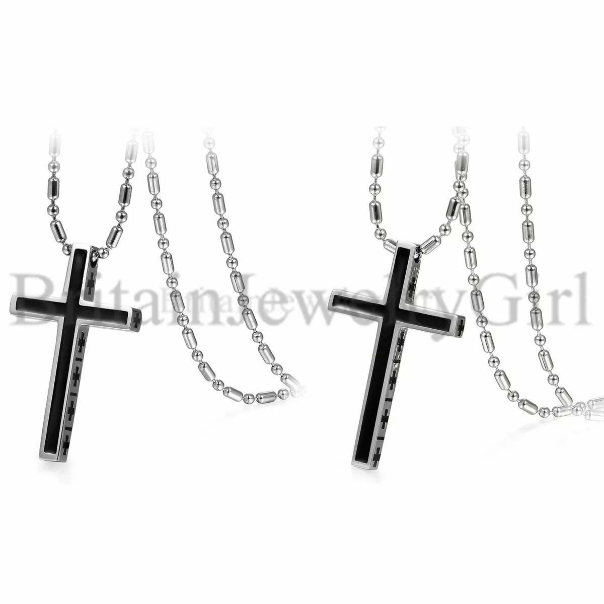 Couples cross hotsell necklace set