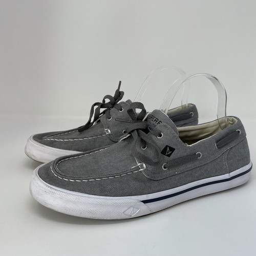 sperry gray canvas