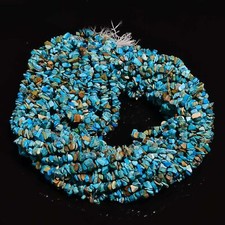 Tibetan Turquoise Gemstone Fancy Shape Uncut Beads 6X5 7X6 mm Strand 34" UCG-214