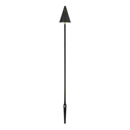 Elitco Outdoor 12V Cast Brass Torch Light 8Inch W X 24Inch High In Dark Bronze - Picture 1 of 6