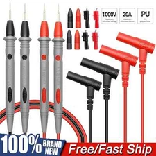 2Sets Multimeter Test Leads for Fluke Meter Electrical Alligator Clip Probes 20A