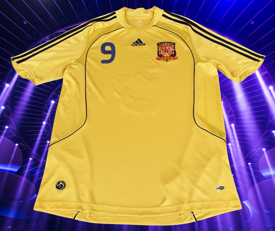 SPAIN 2008 EURO PRE-CHAMPION LEGENDARY TORRES 9 HOME ADIDAS SPAIN 2008 EURO PRE-CHAMPION LEGENDARY TORRES 9 HOME ADIDAS