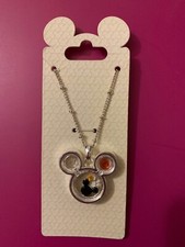 Disney World Disneyland Authentic Mickey Mouse floating charm necklace NWT
