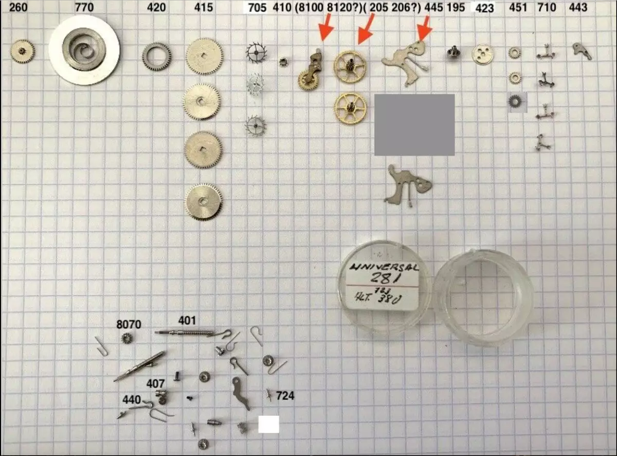 NOS 1 PC Universal Gen ve Cal. 281 Watch Parts Replacement Compax