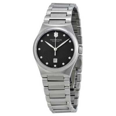 Victorinox Victoria Silver Tone Black Date Dial Women\'s Swiss Made Watch Victorinox Swiss Army 241539 Women main image 4
