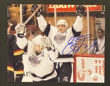 Eddie Olczyk Los Angeles Kings LA NHL Signed 8x10 Photo ~ JSA COA