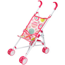 Kids Dolls Buggy Folding Pushchair Lightweight With Metal Frame & Double Wheels