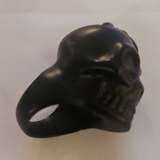 Alexander Mc Queen Black Skull Statement Ring...