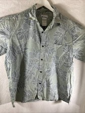 Vintage Made In Hi  XL Shirt HAWAIIAN Green P...