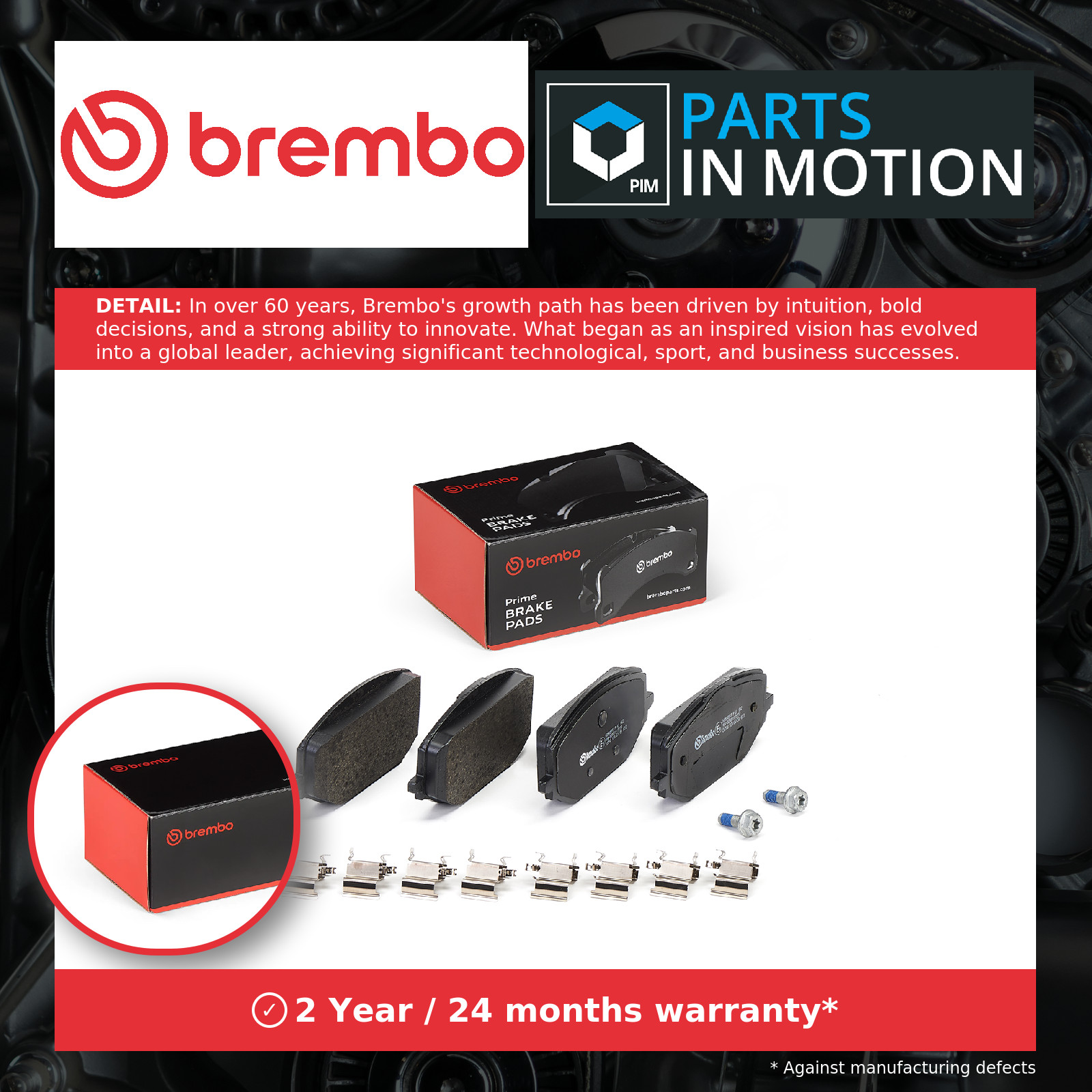 Front Brake Pad Set Fits Citroen DS DS4 Fiat Peugeot Toyota Vauxhall Opel BREMBO - Image 24
