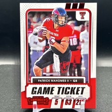 2021-22 Panini Contenders Draft Picks - Patrick Mahomes II #1 Game Ticket Red