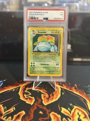 PSA 7 Venusaur Holo #18 Base Set 2 Pokemon Card 2000