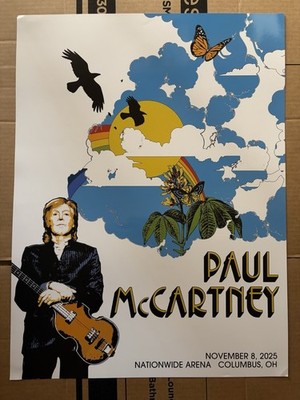 Paul McCartney Got Back 2025 COLUMBUS Tour Poster - Authentic