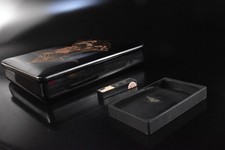 K8251 : Coffret XF Japonais Bois Laqué Paysage Laqué Or INKSTONE