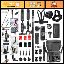 Insta360 X5 Accessories Kit - Carrying Case, Selfie Stick, Mounts, Straps  More