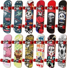 Finger Skateboards for Kids Set of 12, Mini Skateboard Fingerboards 12 Pieces