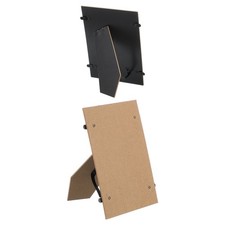 Easel Back Picture Frame Stand Metal Hinges Strap 7" Board 2 Pcs  Black