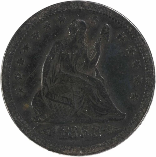 1853 Liberty Seated Silver Quarter Arrows and Rays VF Uncertified #907