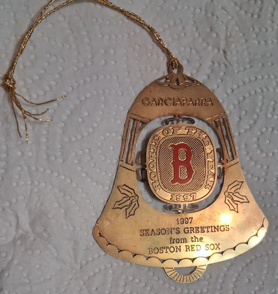 MLB Nomar Garciaparra Boston Red Sox Vintage 1997 R.O.Y. Adorno de Navidad Foto 2 de 3