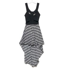 Reverse CutOut High Low Cage Dress S Monochrome Whimsigoth Fairy Grunge Punk Y2K