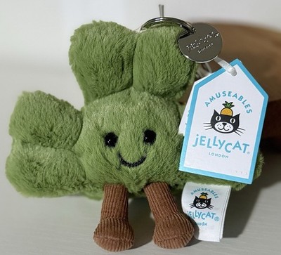 Jellycat Amuseables Siofra Shamrock Bag Charm BNWT & Dust Bag