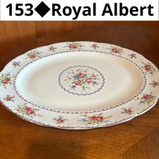 153 Royal Albert Oval Serving Platter Petit Point From Japan
