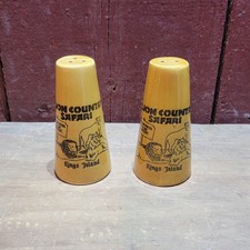 Rare Vintage King's Island Theme Park Lion Country Safari Salt & Pepper Shakers