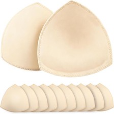 6 Pairs Bra Pads Inserts, Sports Bra Pads Inserts, Beige Bra Cups Inserts, Remov