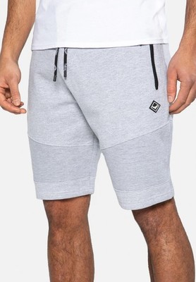Original THREADBARE JOSH Fleece Shorts Herren Trainings Kurze Hose Grau Größe S