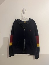 Polo Ralph Lauren Zip Up Jacket Boys Size Youth Medium 10-12 Multicolor Hooded