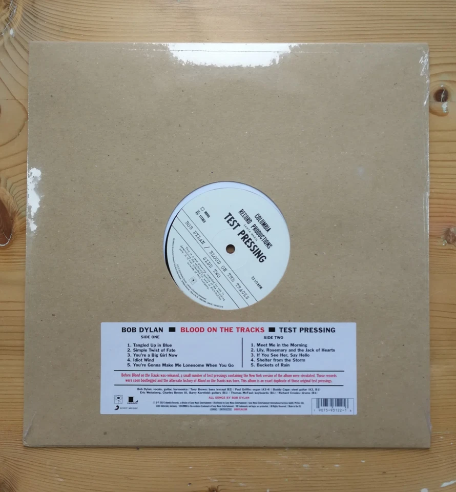 Bob Dylan - "Blood On The Tracks" RSD 2019 Vinyl LP 'Test Pressing' - Sealed! - Bild 2 von 2