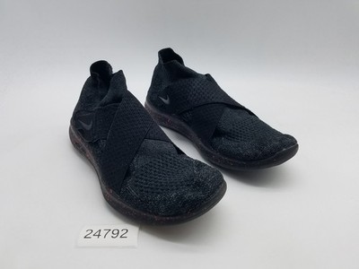 Nike Free RN Motion Flyknit Women's Size 7.5 Running Shoes Black Red