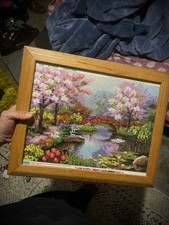needlepoint canvas beautiful garden