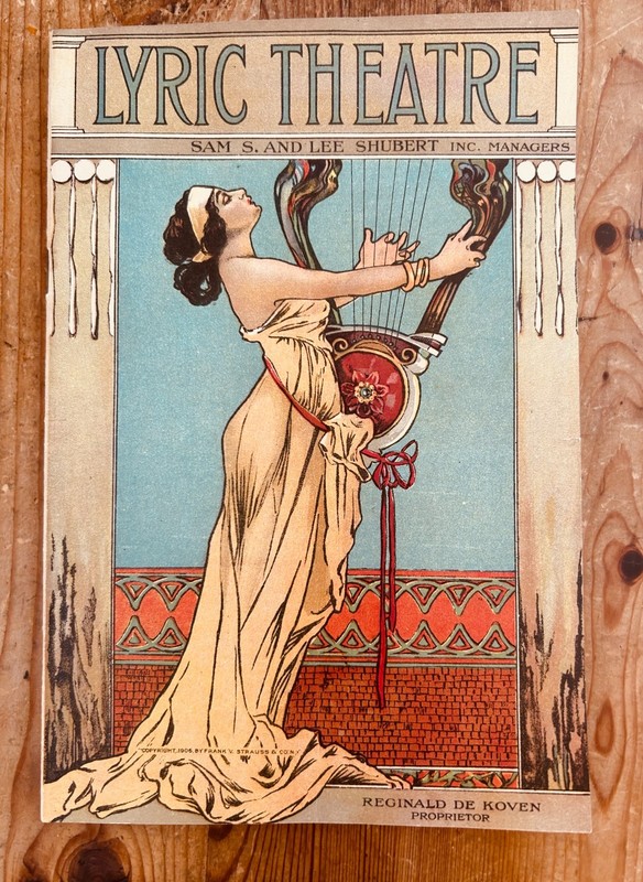 Rare 1909 Lyric Theatre program, Sam and Lee Shubert/ "The Chocolate Soldier"