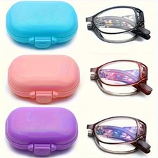 Reading Glasses Classic Foldable Floral Temples 3 Piece Set Strength 1.50