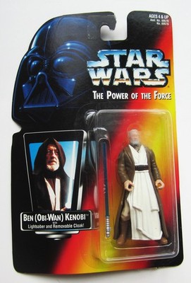 Star Wars Ben Obi Wan Kenobi Power of Force 1995 Action Figure Red Card NEW POTF
