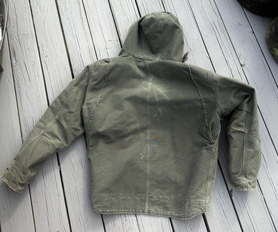 Vintage Early 2000s Carhart Green Men's Work Jacket Sherpa Lined