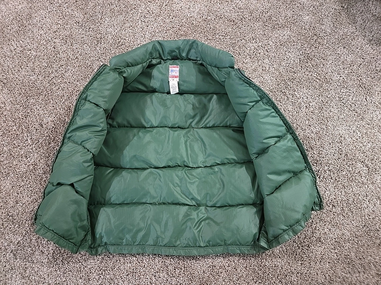 Frostline Kit Vtg 70s DIY Forest Green Quilted Puffer Vest Mens Sz Med Gorpcore - product detail image 3