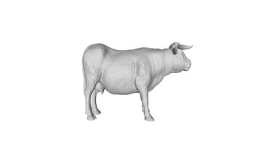 Printle Animal Cow 05--Dexter Breed Cattle Farm Figure for Dioramas Train Sets
