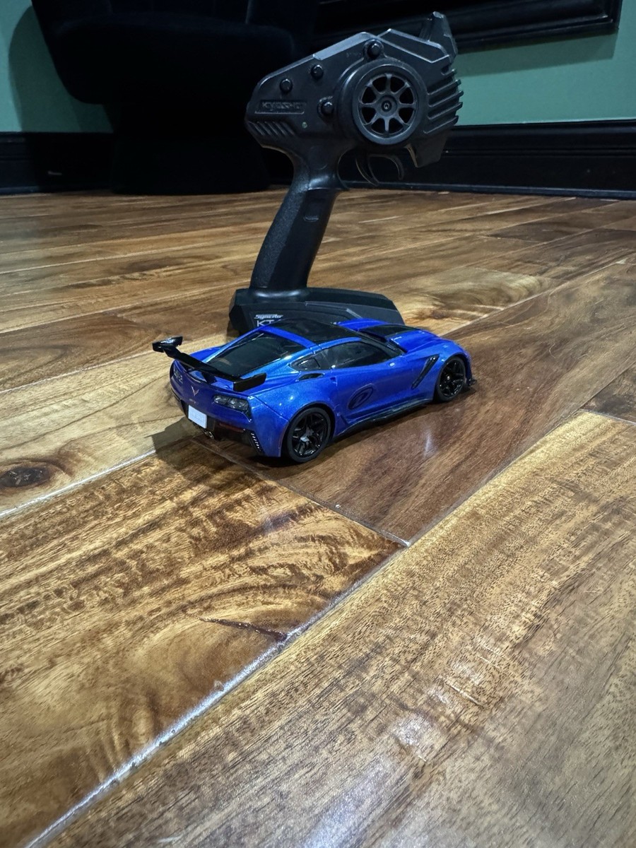 KYOSHO Chevrolet Corvette ZR1 Blue Mini-Z RWD Readyset LED RC Car