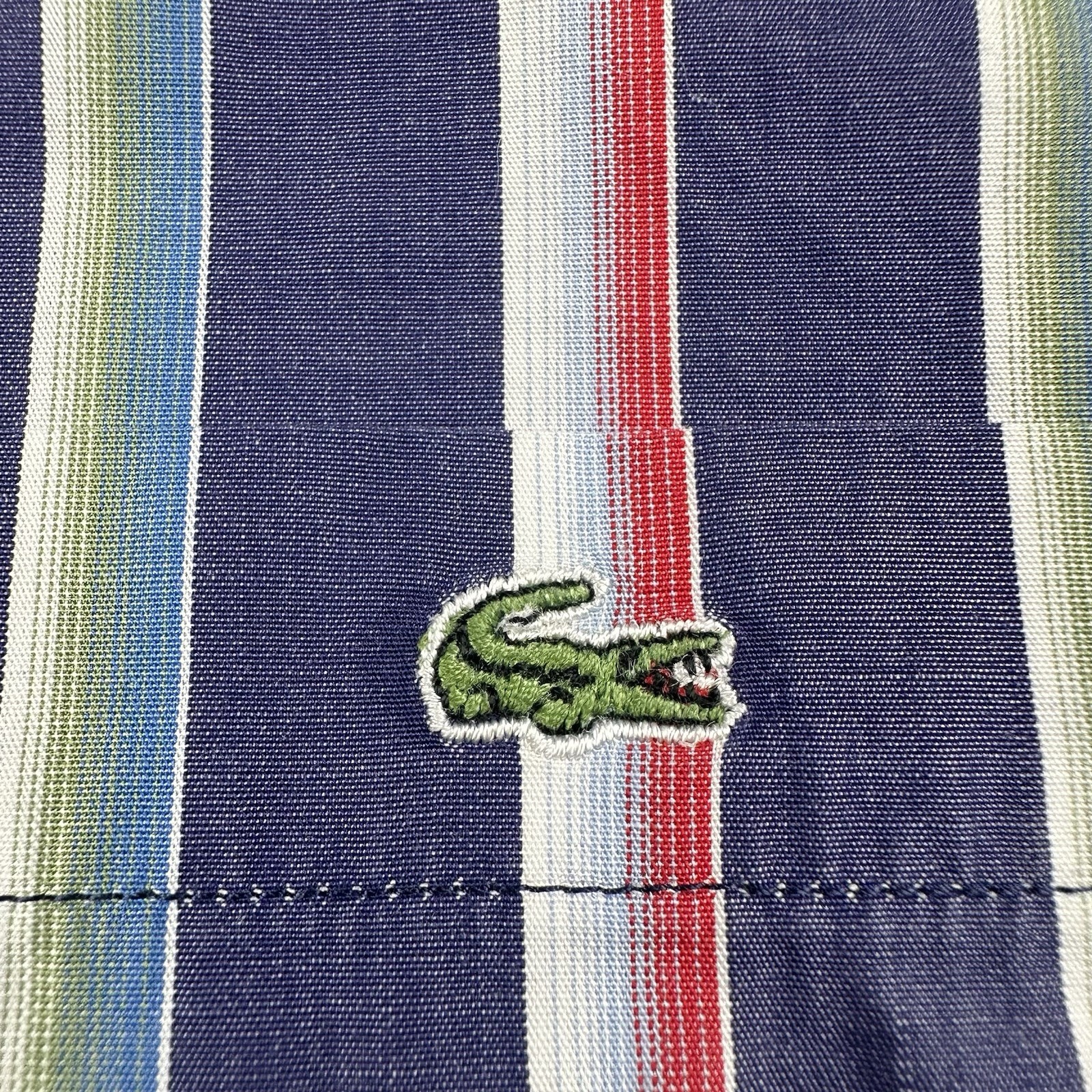 Lacoste Men's Dress Shirt Striped Collared Cotton Button Up Size 42 thumbnail 7