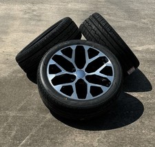 22 Silver And Black Snowflake Wheels All Season Tires Chevy Tahoe Silverado
