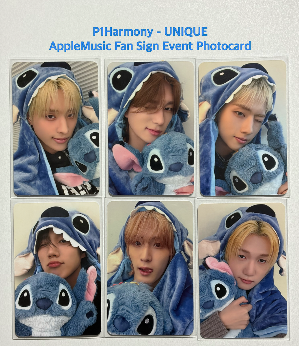 P1Harmony] UNIQUE AppleMusic Fan Sign Event PHOTOCARD | eBay