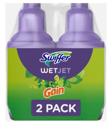 Swiffer WetJet With Gain Solution Refill 2-Pack Multi-Purpose Floor Cleaner