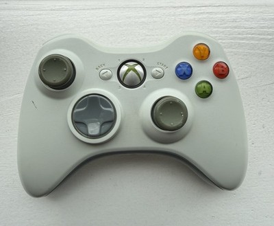 Microsoft Xbox 360 Wireless Controller White OEM Tested Working No Battery Cover