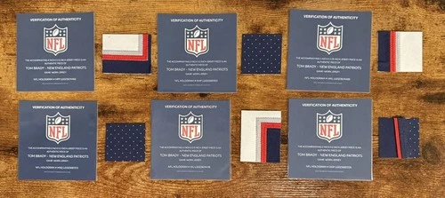 Tom Brady Patriots Game Used Worn Jersey Patches Swatches Lot NFL HOF MVP GOAT
