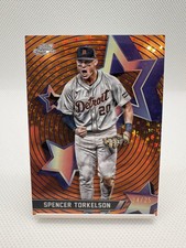 2025 Topps Cosmic Chrome #’d /25 Spencer Torkelson Orange Starfractor SSP