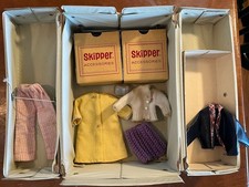 Vintage 1964 Skipper Barbie s Little Sister Doll Carrying Case Mattel w Outfits