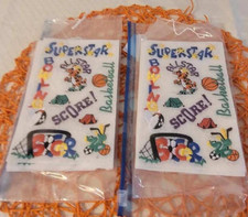 sports-themed iron-on patches or stickers 4 pacs each has 10 sheets
