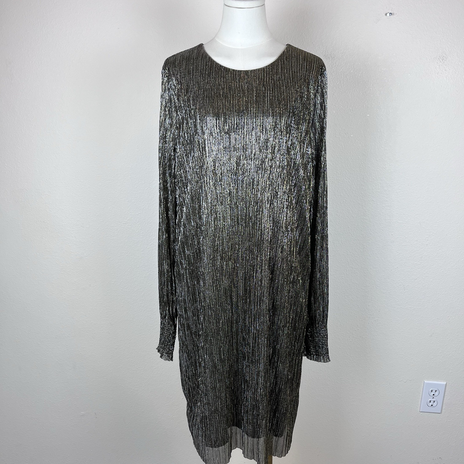 Banana Republic Dress Womens Tall Sixteen Shift Holiday Party Cocktail Gold